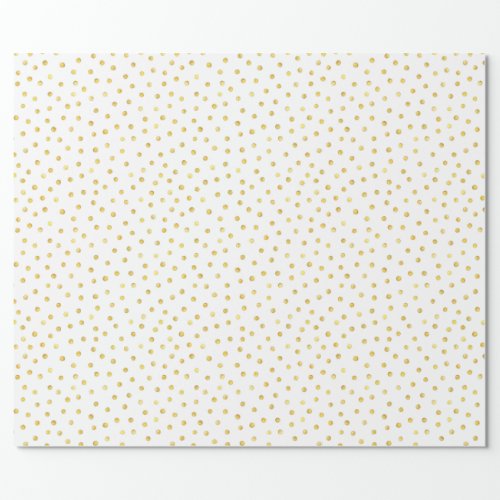 Elegant Gold Foil Confetti Dots Wrapping Paper