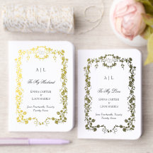 Elegant Gold Foil Couple Notebook Set