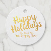 Elegant gold foil custom corporate Christmas