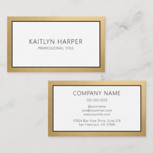 Elegant Gold Foil Edged Business Card