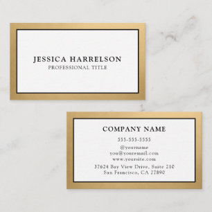 Elegant Gold Foil Edged Business Card