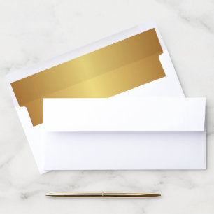 Elegant Gold Foil Envelope Liner