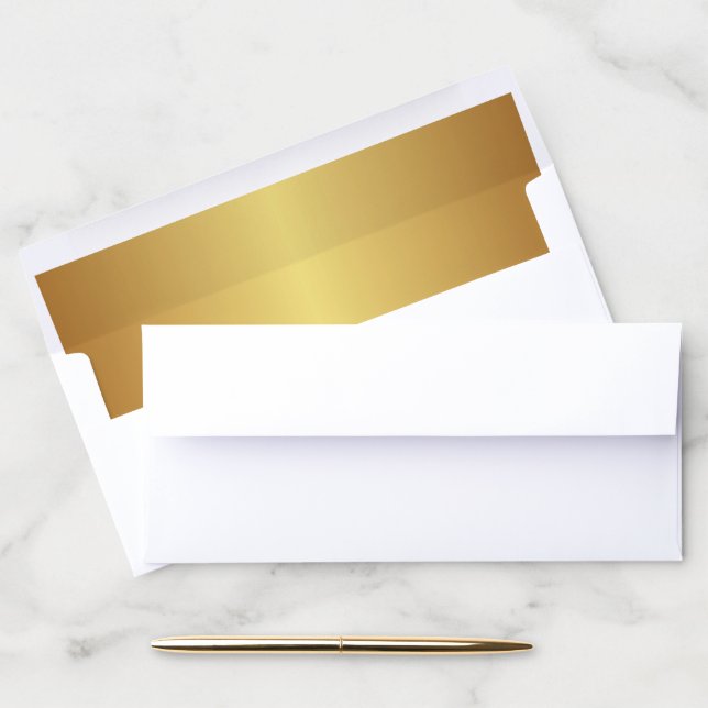 Elegant Gold Foil Envelope Liner (Desk)