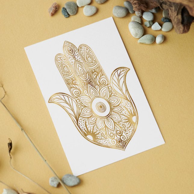 Elegant Gold Foil Hamsa Mystical Spiritual Design Card (Creator Uploaded)