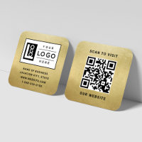 Elegant Gold Foil Logo QR Code Website