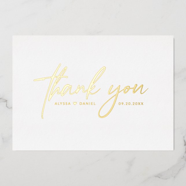 Elegant Gold foil Luxury Wedding  Invitation (Front)