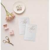 Elegant Gold Foil Navy Blue Wedding Vow Book Set (Set)