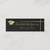 Elegant Gold Foil On Chalk Graduation Name Card | Zazzle