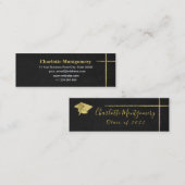 Elegant Gold Foil On Chalk Graduation Name Card | Zazzle