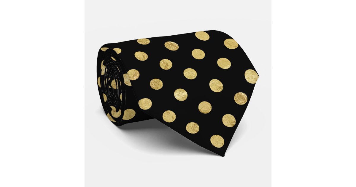 gold polka dot tie