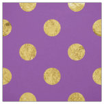Chic Gold Glam Dots Fabric | Zazzle