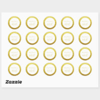 Christmas Envelope Sealer Classic Round Sticker, Zazzle