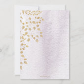 Elegant Gold Foil Purple Butterfly Baby Shower  Invitation (Back)