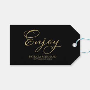 Elegant Gold Foil Script Wedding Gift Tags