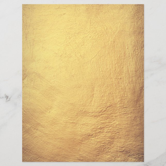 Elegant Gold Foil Texture Scrapbook Paper (Front)