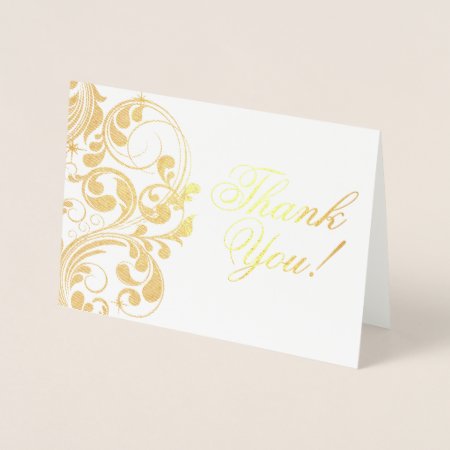 Elegant Gold Foil Thank You Card