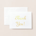 [ Thumbnail: Elegant Gold Foil "Thank You!" Card ]