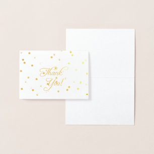 Elegant Gold Foil Thank You Notes Card