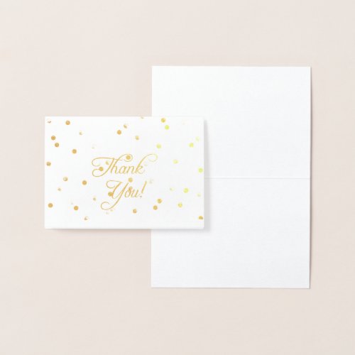 Elegant Gold Foil Thank You Notes Foil Card