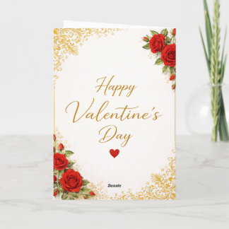 Elegant Gold Foil Valentine’s Day Card