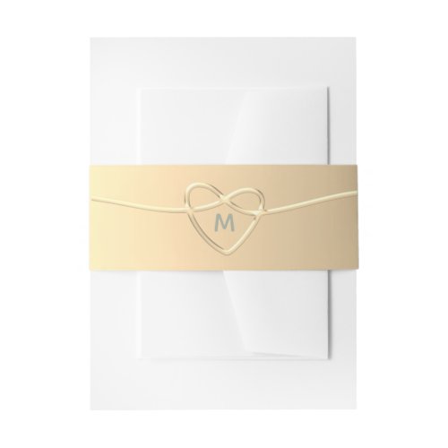 Elegant Gold Foil Wedding Invitation Belly Band