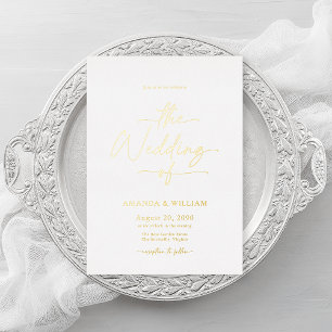 Elegant Gold Foil Wedding Invitation  Foil Invitation