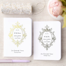 Elegant Gold Foil Wedding Notebook Set