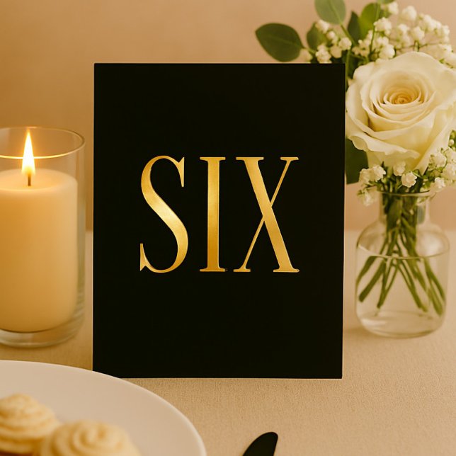 Elegant Gold Foil Wedding Table Numbers  (Creator Uploaded)