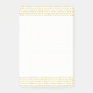 Elegant Gold Foil White Small Polka Dots Pattern Post-it Notes