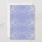 Elegant Gold Foliage Lavender Purple Bridal Shower Invitation (Back)