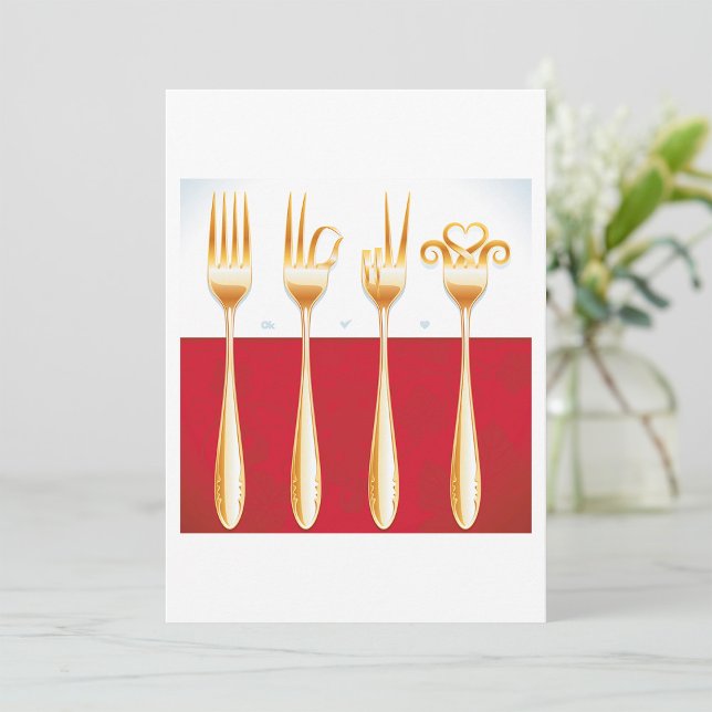 Elegant Gold Fork Foodie Invitation (Creator Uploaded)