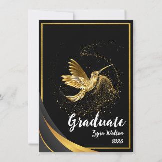 Elegant Gold Formal Graduation Party Invitation 