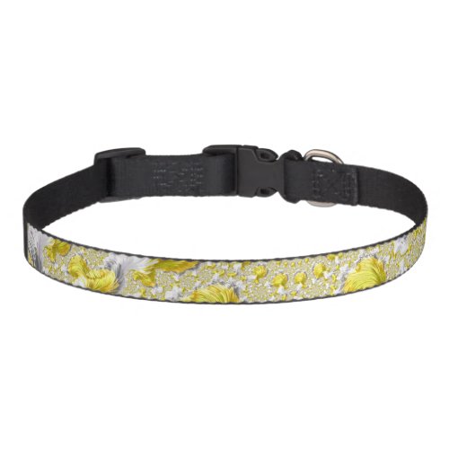 Elegant Gold Fractal Pet Collar