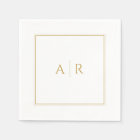 Elegant Gold Frame and Initials Wedding Favor