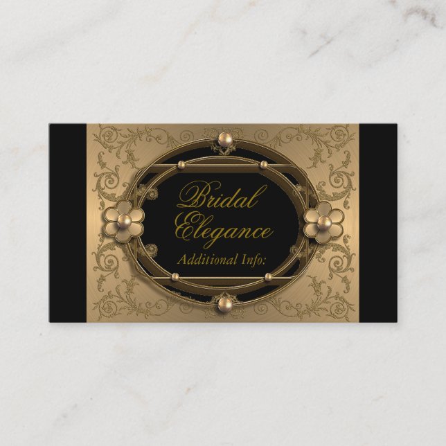 Elegant Gold Frame Business Card (Front)