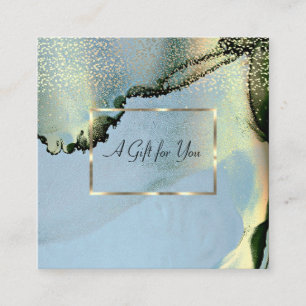 Elegant Gold Frame,Confetti Alcohol ink Discount Card