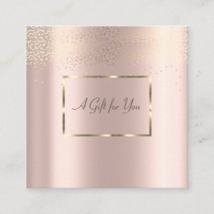 Elegant Gold Frame,Confetti Rose Gold Discount Card