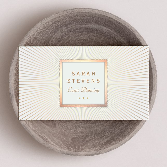 Elegant Gold Frame Event Planner Glamorous Business Card (Creator Uploaded)