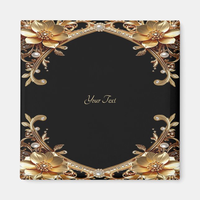 Elegant Gold Frame Magnet (Front)