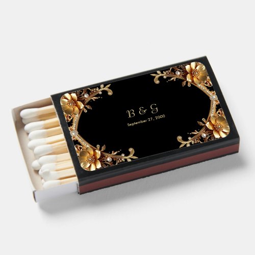 Elegant Gold Frame Matchboxes