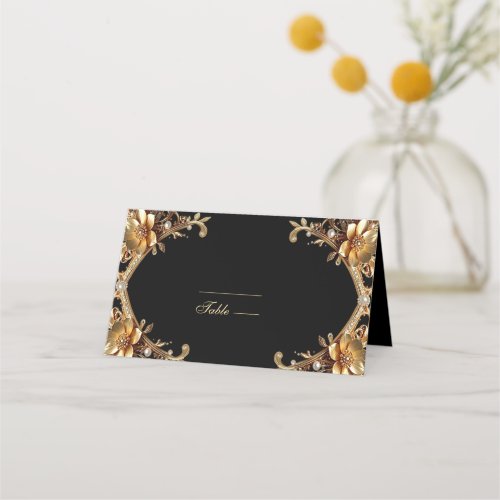 Elegant Gold Frame Place Card