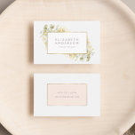 Elegant Gold Framed Wildflower Corporate  Business Card<br><div class="desc">Standout from the crowd - for the business owner or promoter of a brand trying to show they are on trend and modern. And or someone who has a floral event or business. *For additional zazzle business stationery, advertising or merchandising items to match this item, please contact us through the...</div>