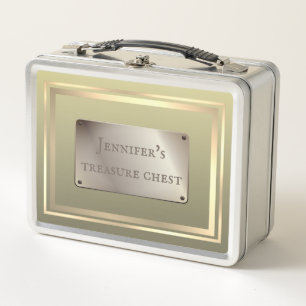 Elegant gold funny treasure chest safe box