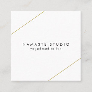 Elegant Gold Geometric Modern Square Business Card