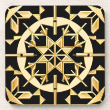 Elegant Gold Geometric Pattern Art