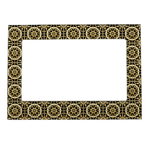 Elegant Gold Geometric Pattern Art Magnetic Frame