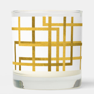 Elegant Gold Geometric Scented Candle  