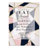 Elegant Gold Geometric Triangles Card