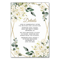 Elegant Gold Geometric Wedding Enclosure Cards