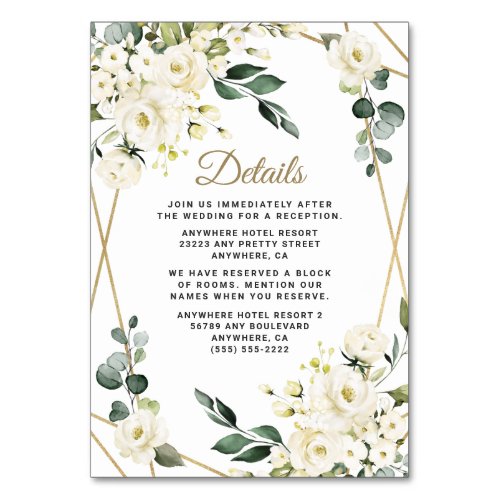 Elegant Gold Geometric Wedding Enclosure Cards